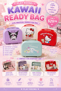 PlayRoong Kawaii Ready Bag | Cute Travel Vanity Case & Storage Organizer